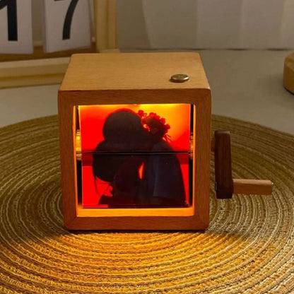 Gepersonaliseerde flipboekanimatiemachine - handmatig bedienbaar fotolijstje met led-licht, creatief cadeau voor een bruiloft