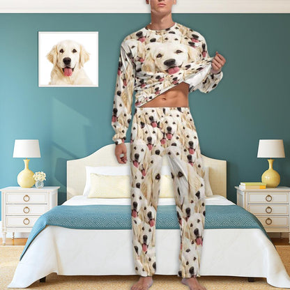 Pet Face en My Lovely Dog Pyjama Set Gepersonaliseerde herenpyjama's Zomerloungekleding